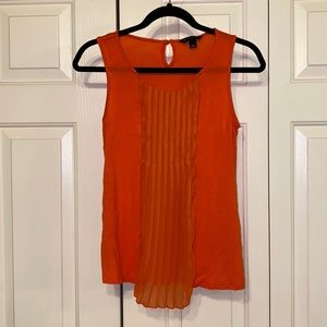 Banana Republic Orange Pleated Tank Top